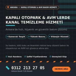Ankara Kapalı Otopark ve Avm Vidanjörü
