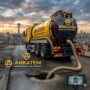 Ankatem kameralı robot cihazlarla kanalizasyon hattı görüntüleme ve arıza tespiti.