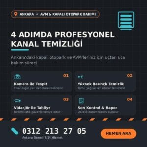 Kapalı Otopark ve AVM'lerde Kanal Temizleme Hizmeti